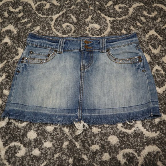Jordache Vintage Denim Mini Skirt - Picture 3 of 8